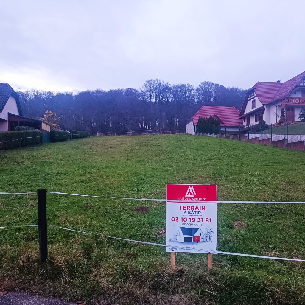 Terrain de 587m² Steinsoultz rue du moulin –
